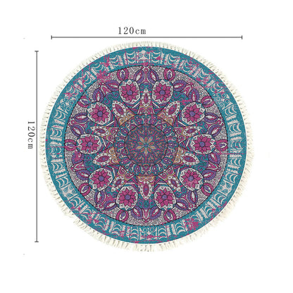 SOGA 2X 120cm Mandala Area Rug for Living Room Lounge Bedroom Anti-slip Doormat Home Decor