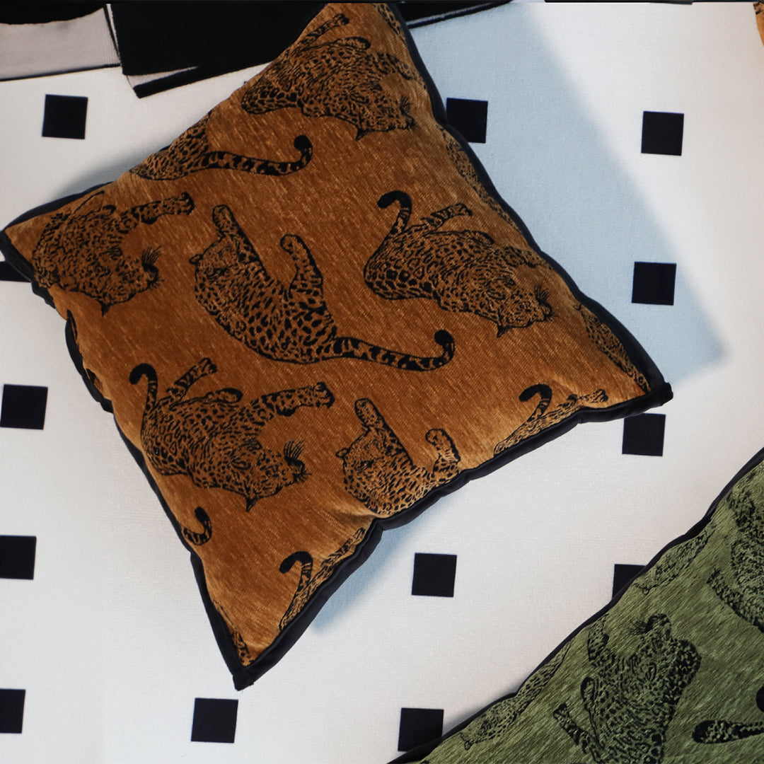 SOGA 2X 45cm Throw Pillow Dark Brown Leopard Square Retro Decorative Cushion for Living Room