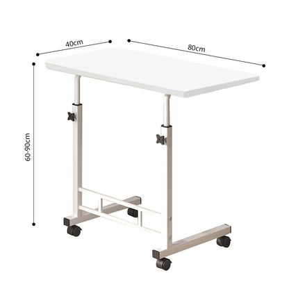 SOGA 2X 40x80cm White Bedside Table Movable Bedroom Desk Student Computer Table