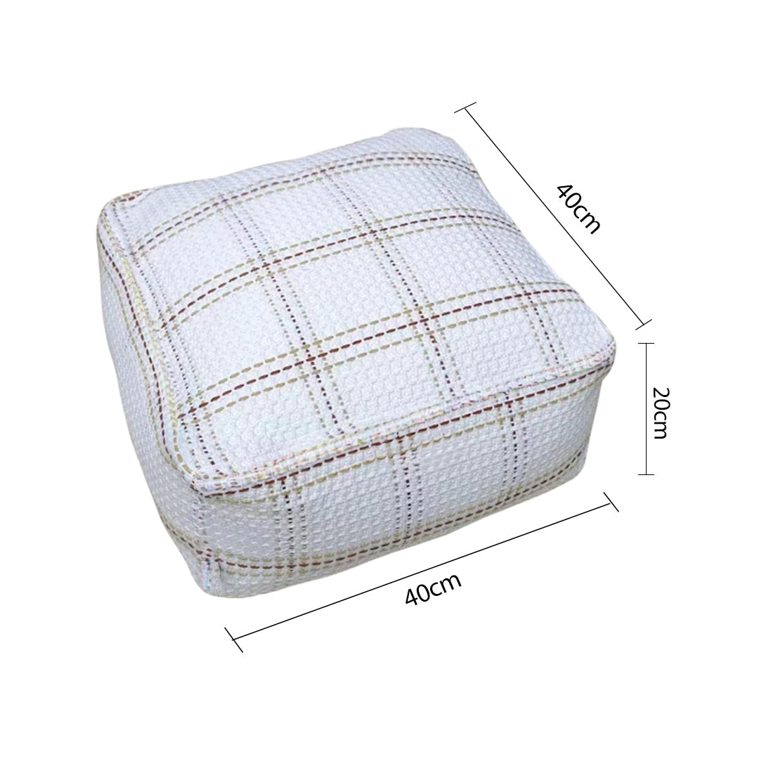 SOGA 2X 50cm Zebra Pouf Soft Polyester Fiber Pillow with EPP Particle Insert Home Decor