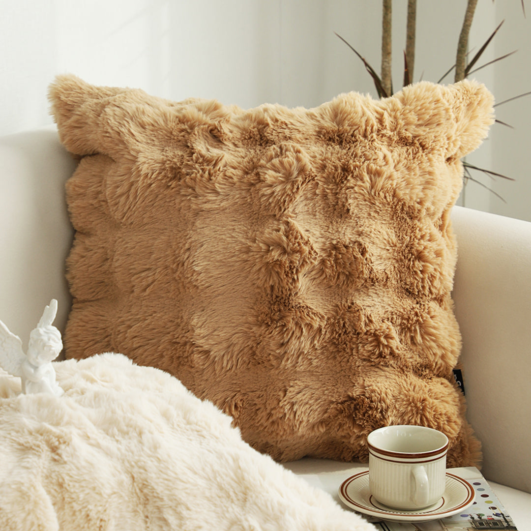 SOGA 2X 50cm Throw Pillow Coffee with Rabbit  Square Cushion for Living Room Home Decor