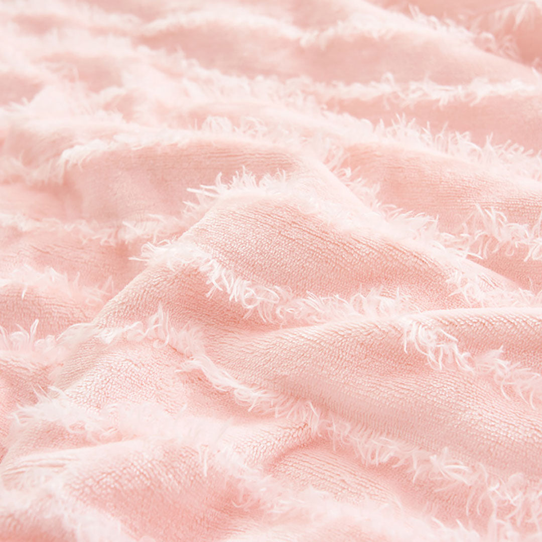 SOGA Throw Blanket Warm Cozy Double Sided Thick Flannel Coverlet Fleece Bed Sofa Comforter Pink
