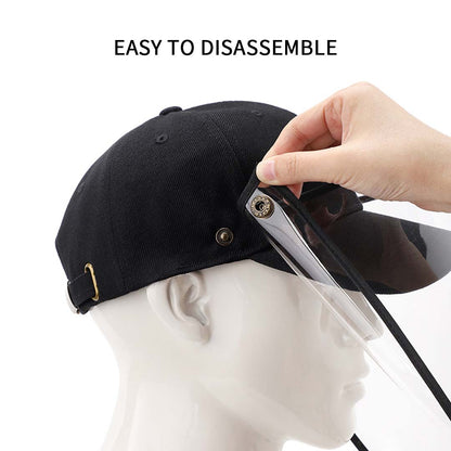 Outdoor Protection Hat Anti-Fog Pollution Dust Protective Cap Full Face HD Shield Cover Adult Black