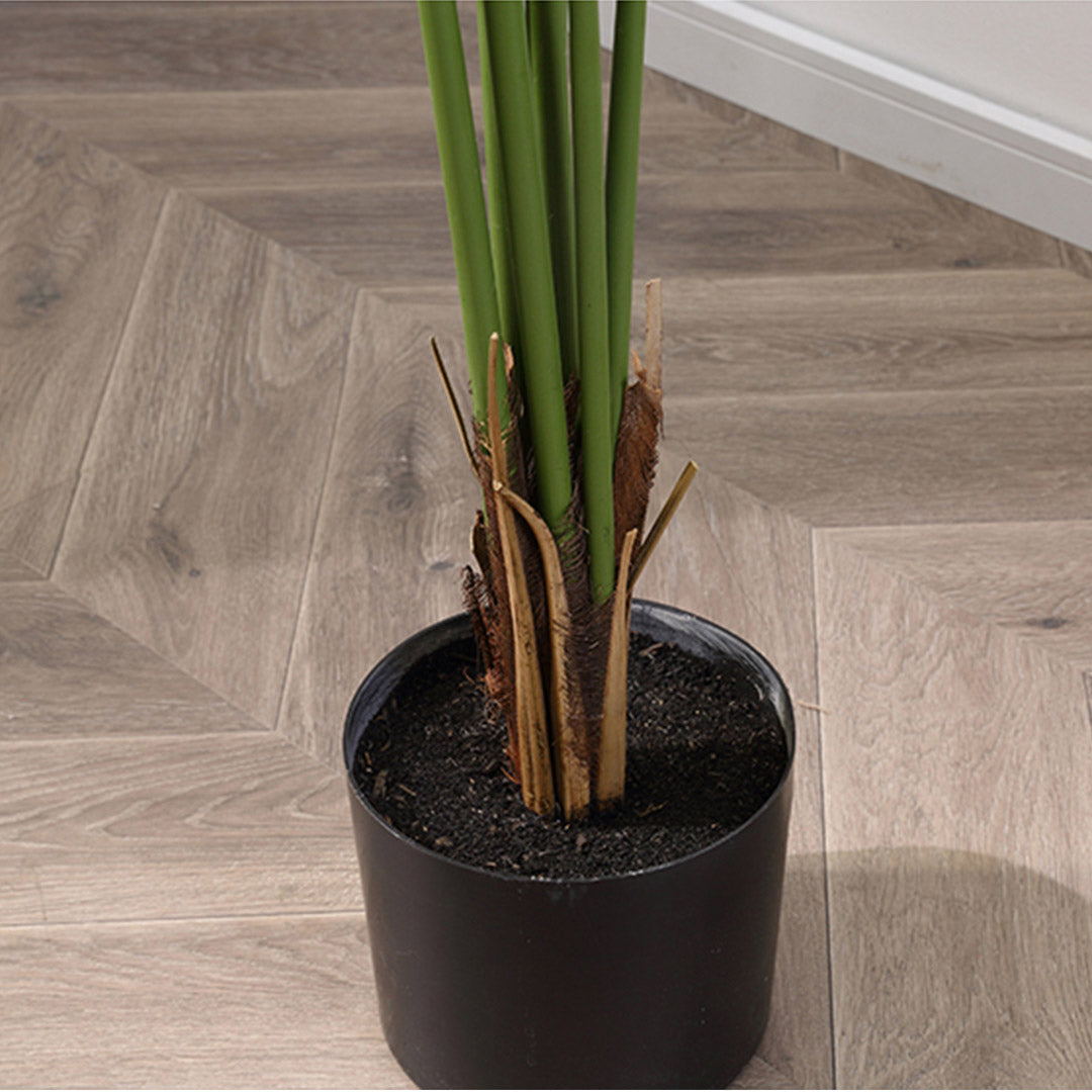 SOGA 2X 120cm Artificial Natural Green Fan Palm Tree Fake Tropical Indoor Plant Home Office Decor