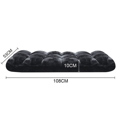 SOGA 2X Floor Recliner Folding Lounge Sofa Futon Couch Folding Chair Cushion Black