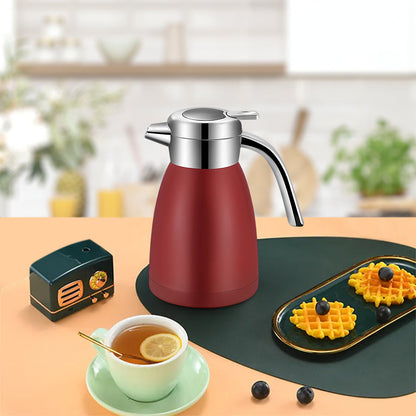 SOGA 2X 2.2L Stainless Steel Water Bottle Insulated Vacuum Flask Coffee Jug Thermal Red