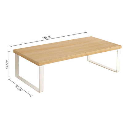 SOGA 50cm Wood Computer Monitor Elevated Stand Desktop Support Station Rack
