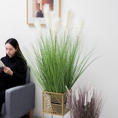 SOGA 110cm Artificial Indoor Potted Reed Bulrush Grass Tree Fake Plant Simulation Decorative
