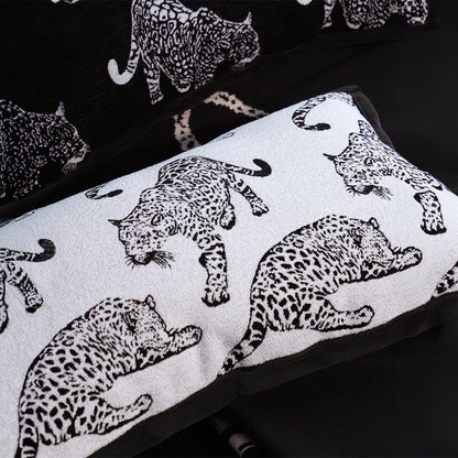 SOGA 2X 30cm Throw Pillow White Leopard Light Luxury Lumbar Decorative Cushion for Living Room