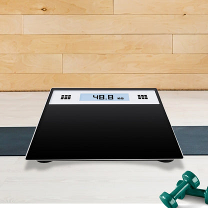 SOGA 180kg Electronic Talking Scale Weight Fitness Glass Bathroom Scale LCD Display Stainless