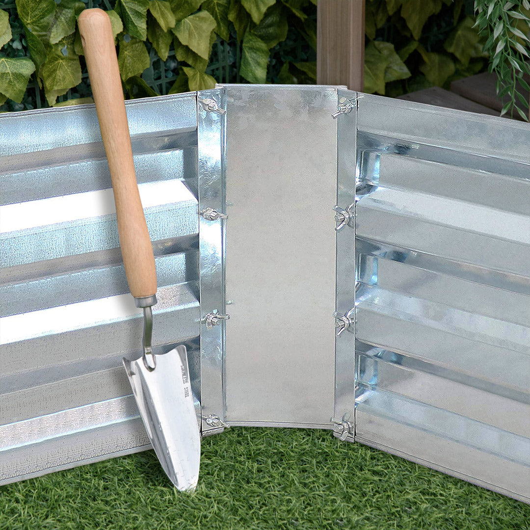 SOGA 60cm Hexagon Shape Galvanised Raised Garden Bed Vegetable Herb Flower Outdoor Planter Box