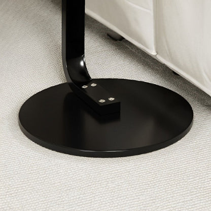 SOGA 2X 50cm Black Marble Mini Side Table Movable Lightweight w/ Black Frame