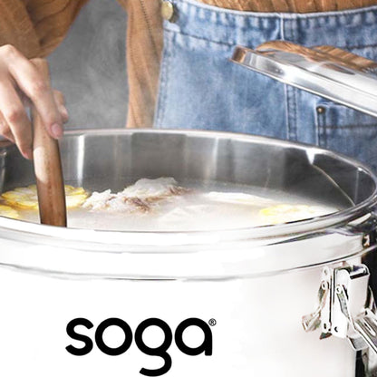 SOGA 2X 40L Stainless Steel Insulated Stock Pot Dispenser Hot & Cold Beverage Container With Tap