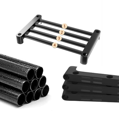 SOGA 12-Shelf Tier Shoe Storage Shelf Space-Saving Caddy Rack Organiser with Side Hooks Black