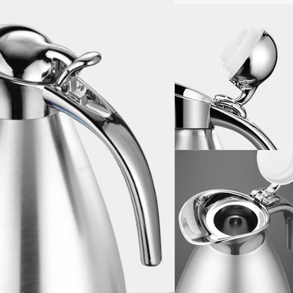 SOGA 2.0L Silver Color 3-Layer Inner Stainless Steel, Vacuum Insulated and Outer Stainless Steel Thermal Flask