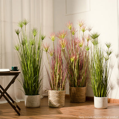 SOGA 120cm Purple-Red Artificial Indoor Potted Papyrus Plant Tree Fake Simulation Decorative
