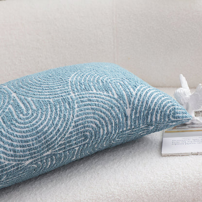 SOGA 2X 35cm Blue Throw Pillow Geometric Indoor and Outdoor Corded for Home Decor