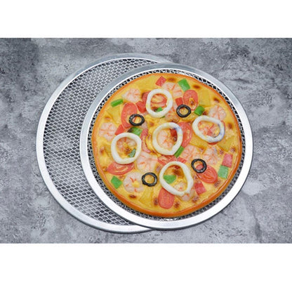 SOGA 2X 8-inch Round Seamless Aluminium Nonstick Commercial Grade Pizza Screen Baking Pan
