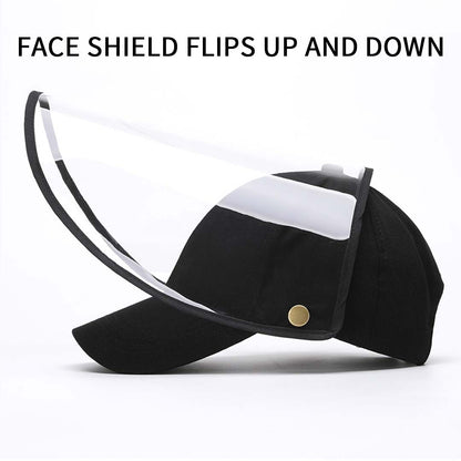Outdoor Protection Hat Anti-Fog Pollution Dust Protective Cap Full Face HD Shield Cover Adult Black