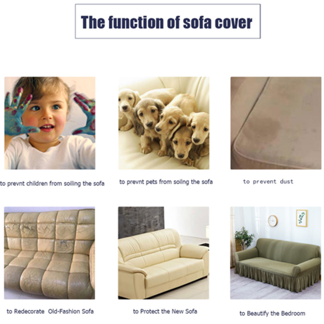 SOGA 1-Seater Checkered Sofa Cover Couch Protector High Stretch Lounge Slipcover Home Decor