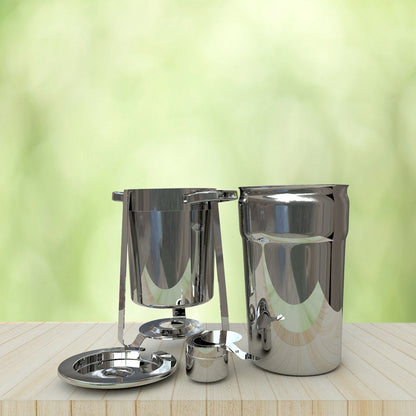 SOGA 11L Round Stainless Steel Soup Warmer Marmite Chafer Full Size Catering Chafing Dish