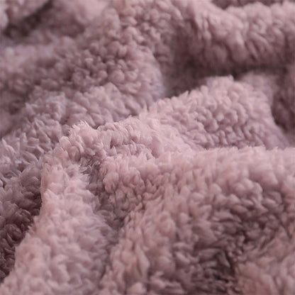 SOGA 2X Throw Blanket Warm Cozy Double Sided Thick Flannel Coverlet Fleece Bed Sofa Comforter Purple