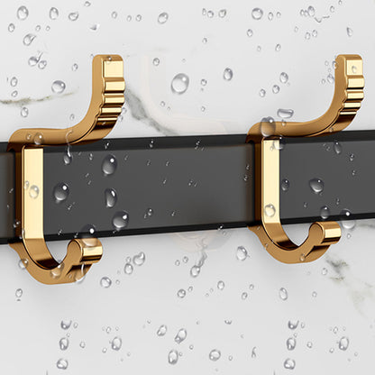 SOGA 2X 41cm Wall Mounted Towel Rack Space-Saving Hanger Organiser with Durable Hooks