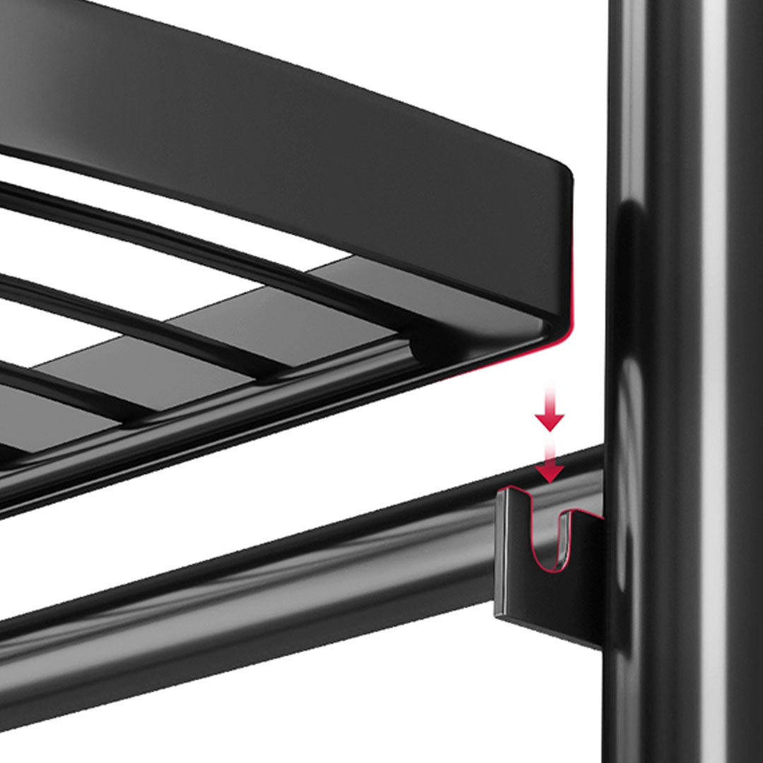 SOGA 2X 5 Tier Steel Triangular  Corner Stand Multi-Functional Shelves Portable Storage Organizer