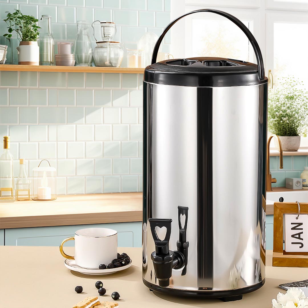 SOGA 8 x 12L Portable Insulated Cold/Heat Coffee Tea Beer Barrel Brew Pot With Dispenser