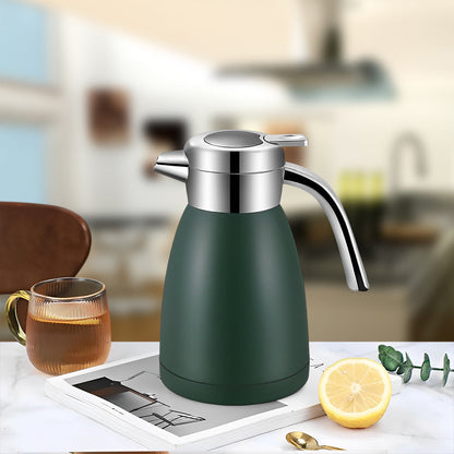 SOGA 2.2L Stainless Steel Water Bottle Insulated Vacuum Flask Coffee Jug Thermal Green
