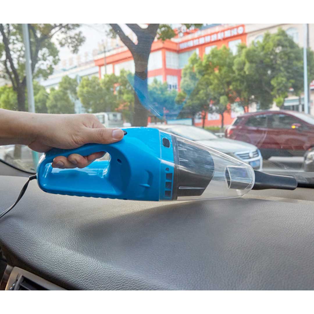 SOGA Portable Travel Camping Car Set Inflatable Air Bed Mattress Storage Organiser Handheld Vacuum Cleaner Blue