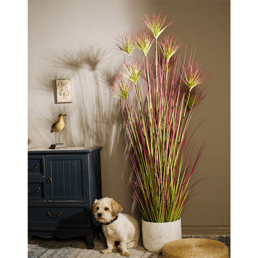 SOGA 2X 120cm Green Artificial Indoor Potted Papyrus Plant Tree Fake Simulation Decorative