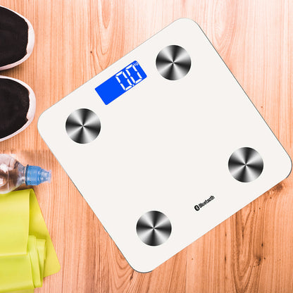 SOGA Wireless Bluetooth Digital Body Fat Scale Bathroom Health Analyser Weight White