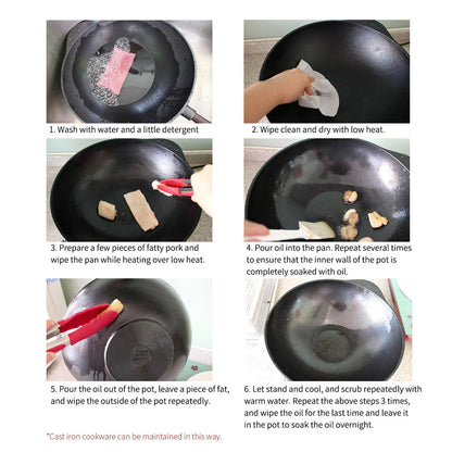 SOGA 25cm Round Cast Iron Frying Pan Skillet Steak Sizzle Platter with Helper Handle