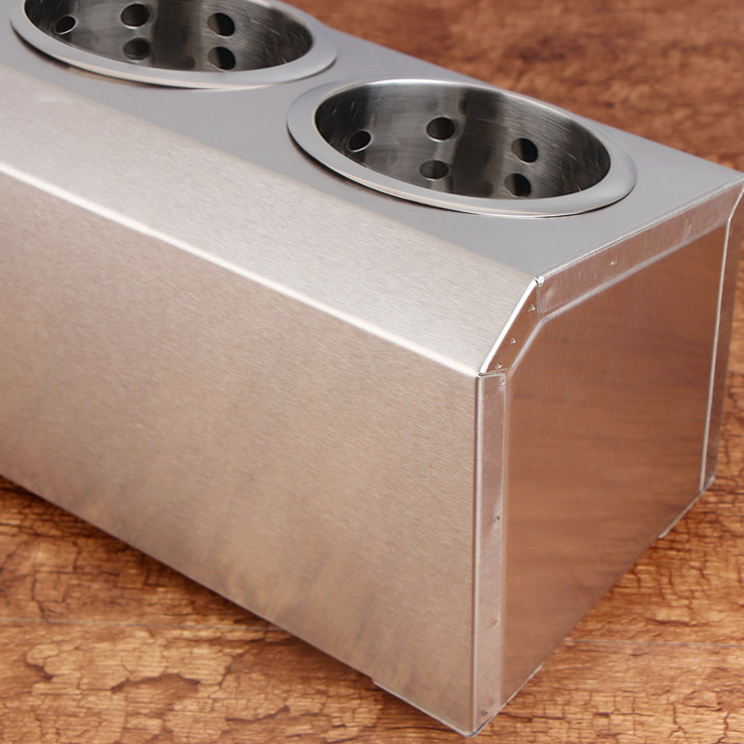SOGA 18/10 Stainless Steel Commercial Conical Utensils Cutlery Holder with 3 Holes