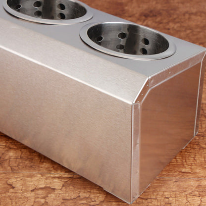 SOGA 18/10 Stainless Steel Commercial Conical Utensils Cutlery Holder with 3 Holes