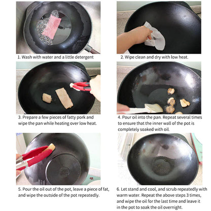 SOGA 25cm Round Ribbed Cast Iron Frying Pan Skillet Steak Sizzle Platter with Handle
