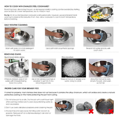 SOGA Stock Pot 130Lt 55CM Top Grade Thick Stainless Steel Stockpot 18/10