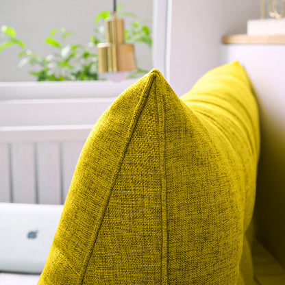 SOGA 150cm Yellow Triangular Wedge Bed Pillow Headboard Backrest Bedside Tatami Cushion Home Decor