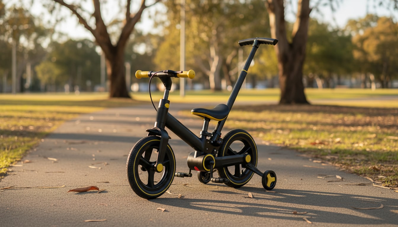 LittleVelo bike at golden hour in an Australian park