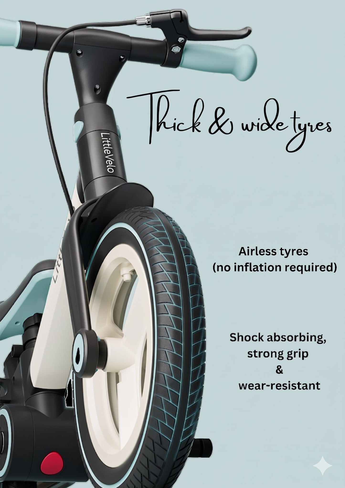 Mint LittleVelo bike with compact folded view — fits in any car boot