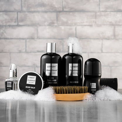 Luxury Beard Grooming Kit For Men, Sandalwood Bath Gift Set