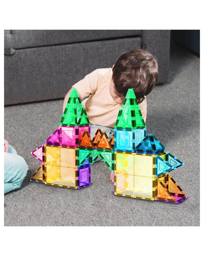 PicassoTiles Magnetic Tile Classic Building Set 61 Pieces