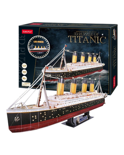 CubicFun Titanic 266 Piece 3D Model Kit with LED Lighting