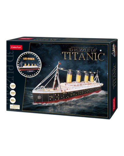 CubicFun Titanic 266 Piece 3D Model Kit with LED Lighting