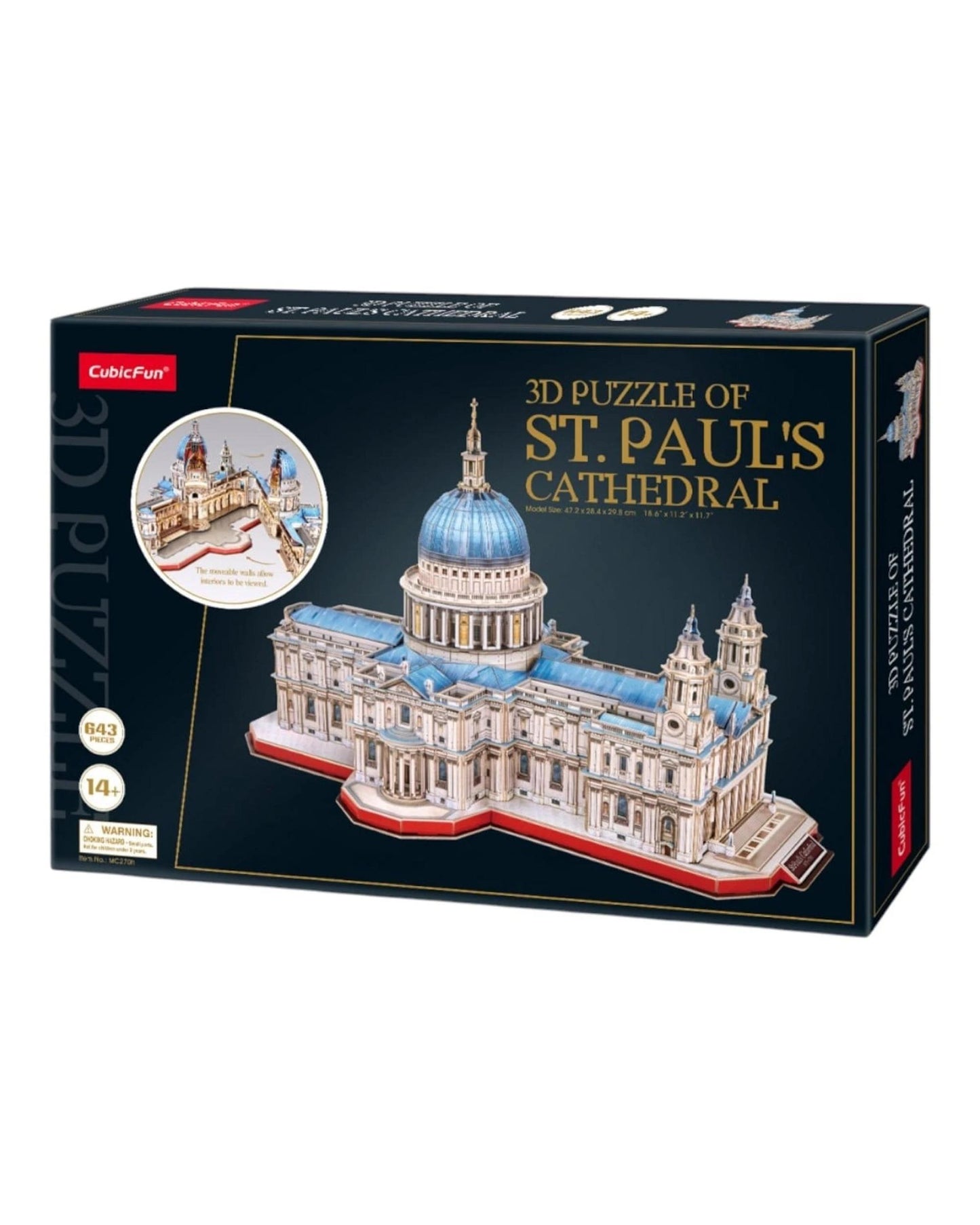 CubicFun St Paul's Cathedral 643 Piece 3D Model Kit
