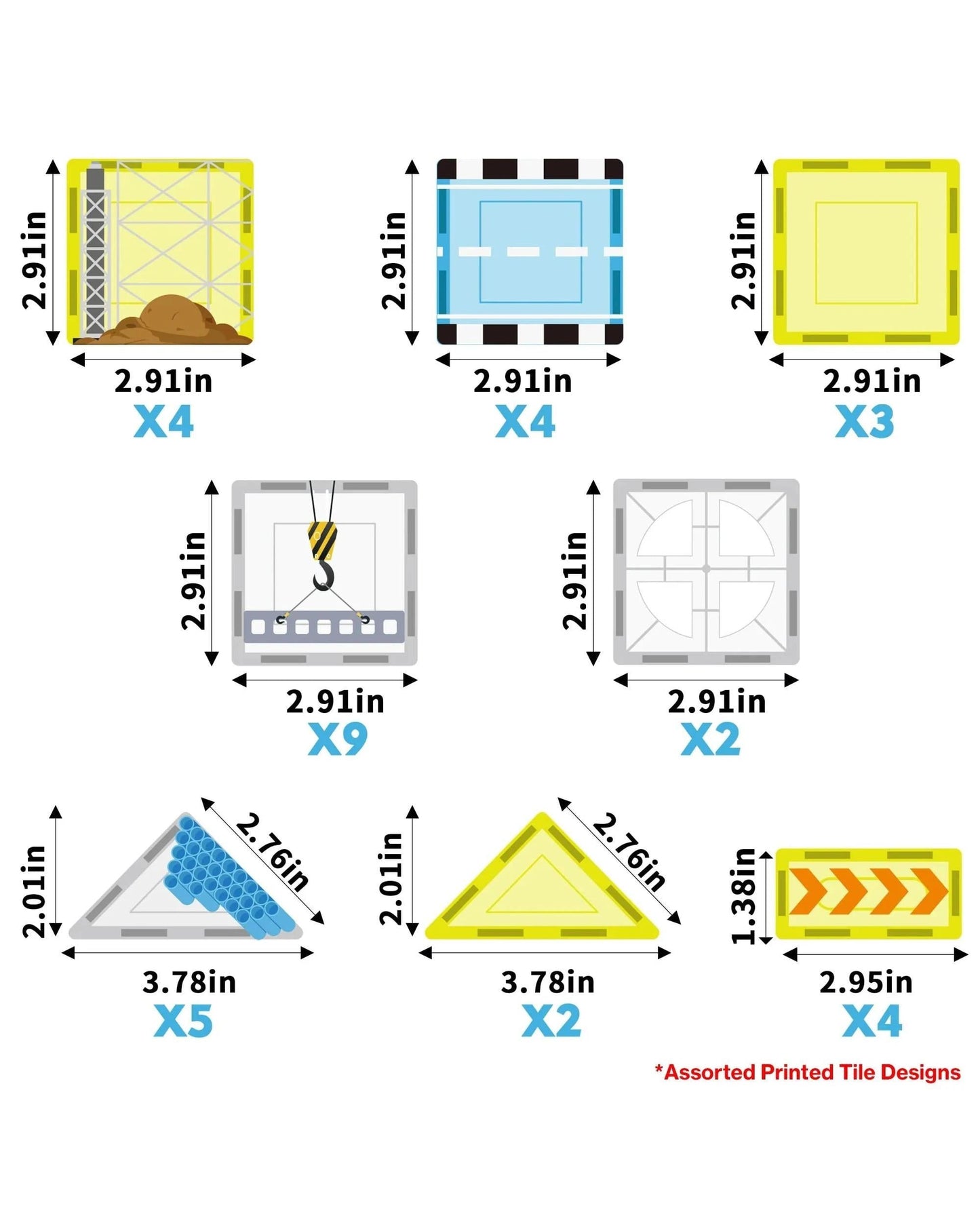 PicassoTiles Magnetic Tile Construction Adventure Building Set 45 Pieces