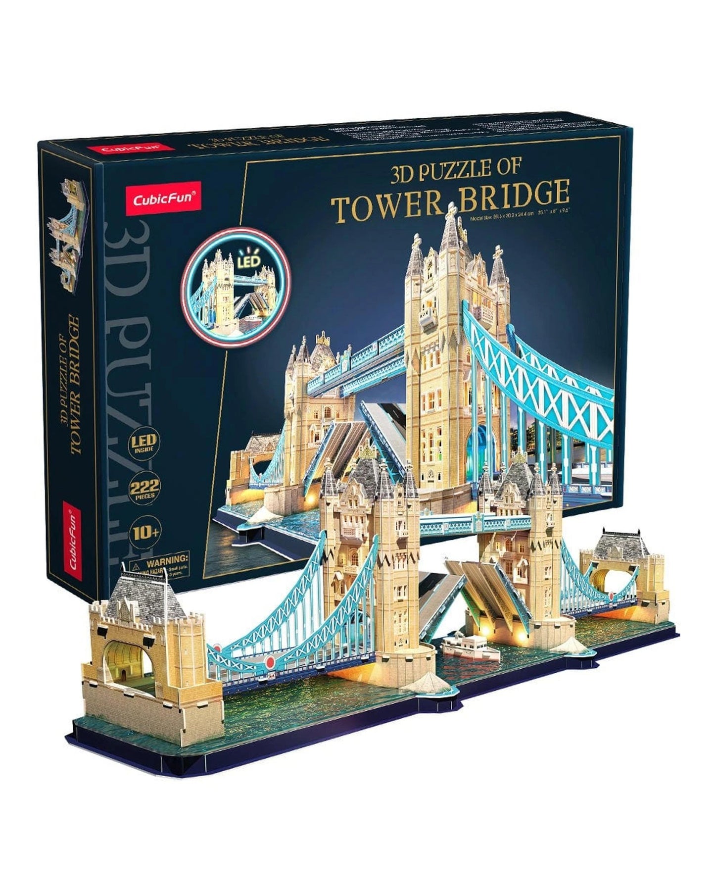 CubicFun LED Tower Bridge 222 Piece 3D Puzzle Model Kit
