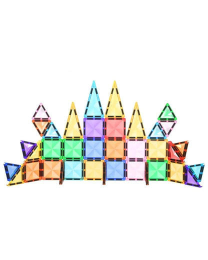 PicassoTiles 40 Piece Mini Diamond Magnetic Tiles Series Set