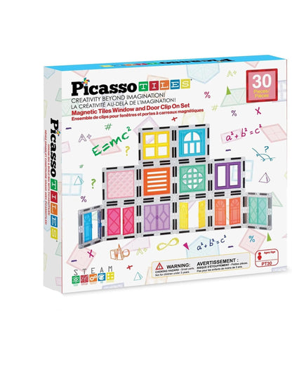 PicassoTiles 30 Piece Window and Door Clip on Set